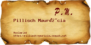 Pillisch Maurícia névjegykártya